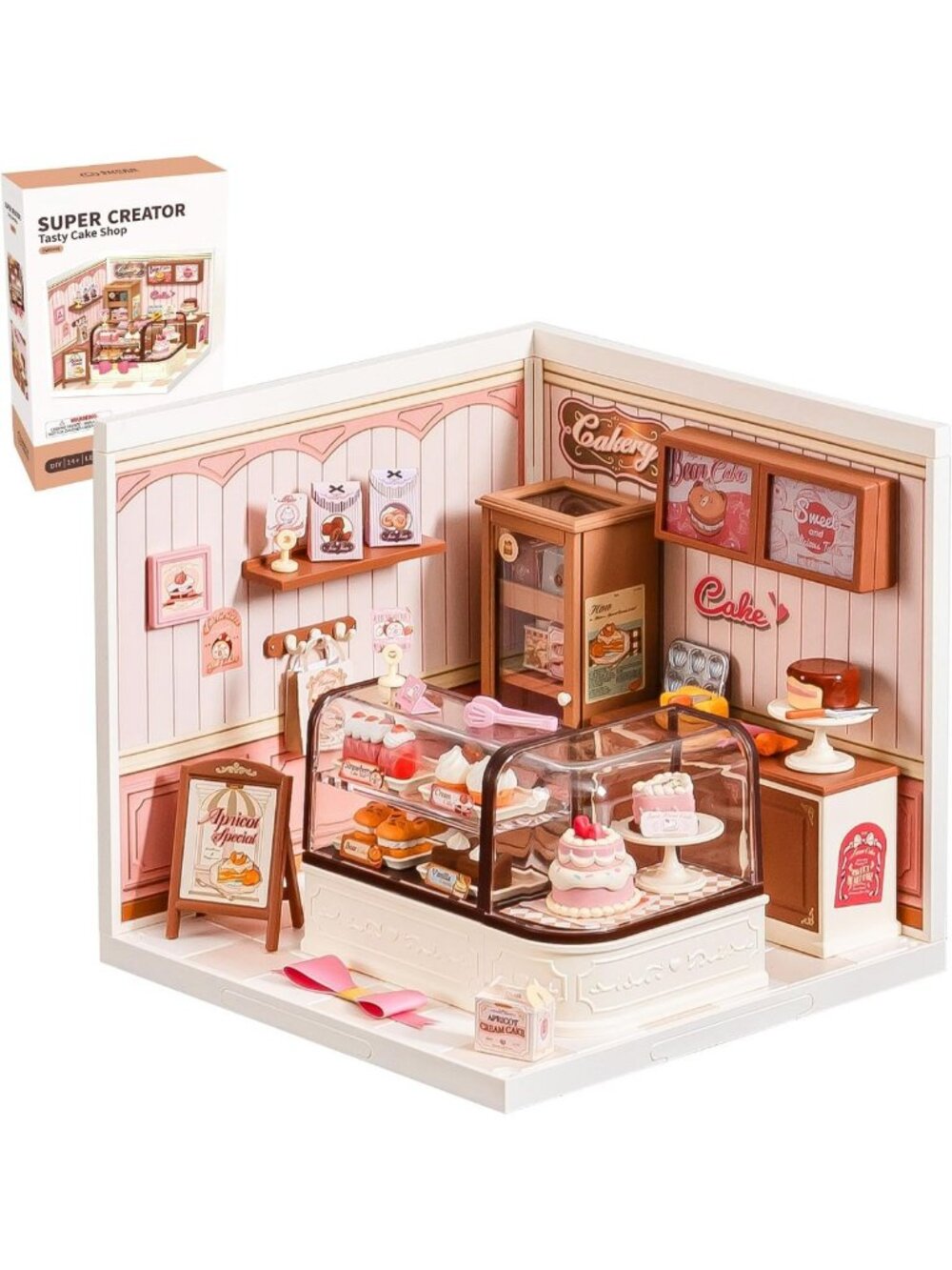 Miniature Cake Shop Building Set - DIY Craft Kit for Home Decor & Gift Ideas